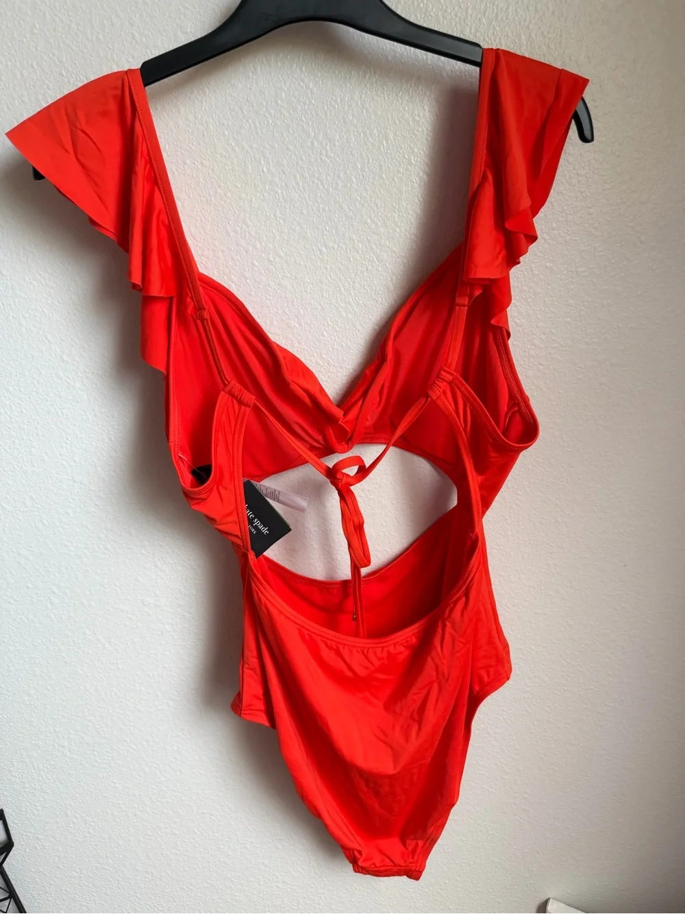 NWT Kate Spade New York  Ruffle V-Wire One Piece Swimsuit Sz XL